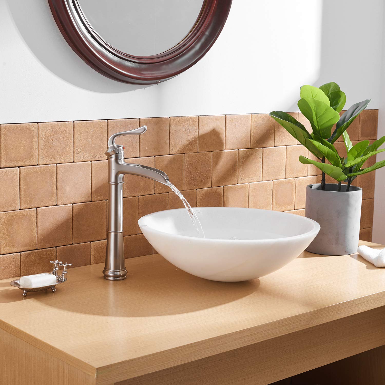 bathroom faucets brushed nickel
