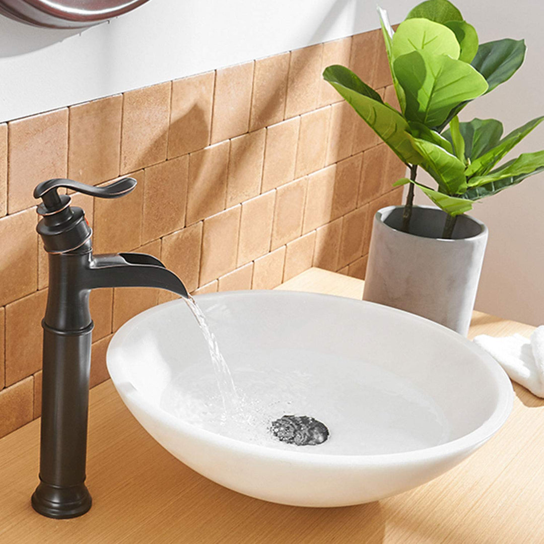 Single Hole Single-Handle Bathroom Faucet with Drain Kit Included