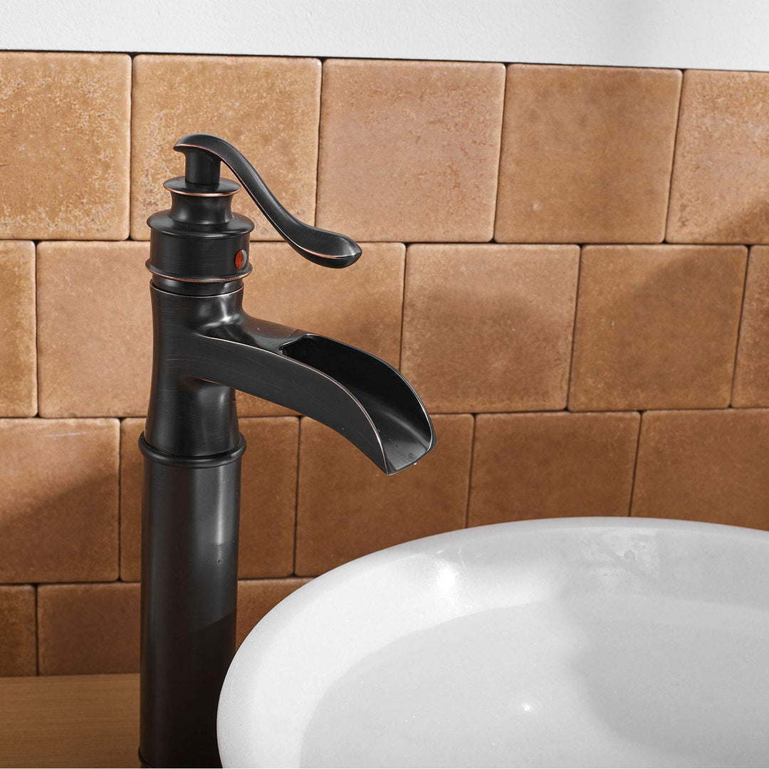 Single Hole Single-Handle Bathroom Faucet with Drain Kit Included