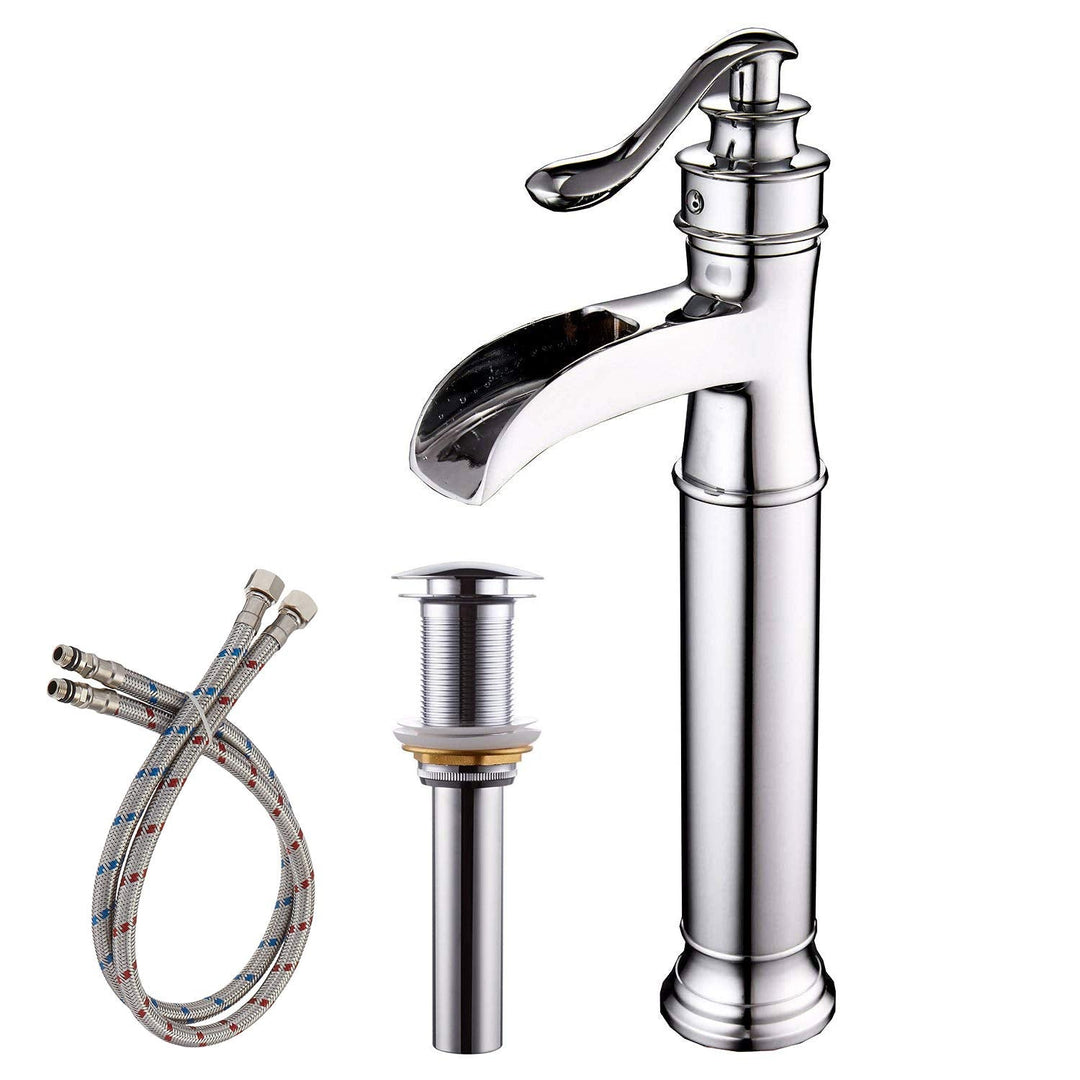 Single Hole Single-Handle Bathroom Faucet with Drain Kit Included