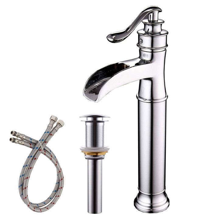 Single Hole Single-Handle Bathroom Faucet with Drain Kit Included