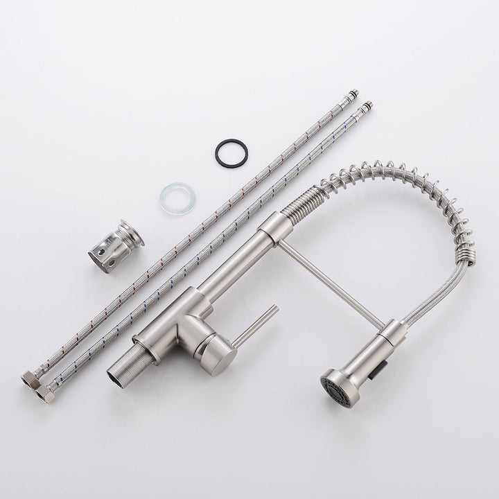 Single Handle Pull Down Sprayer Kitchen Faucet with 360° Rotation