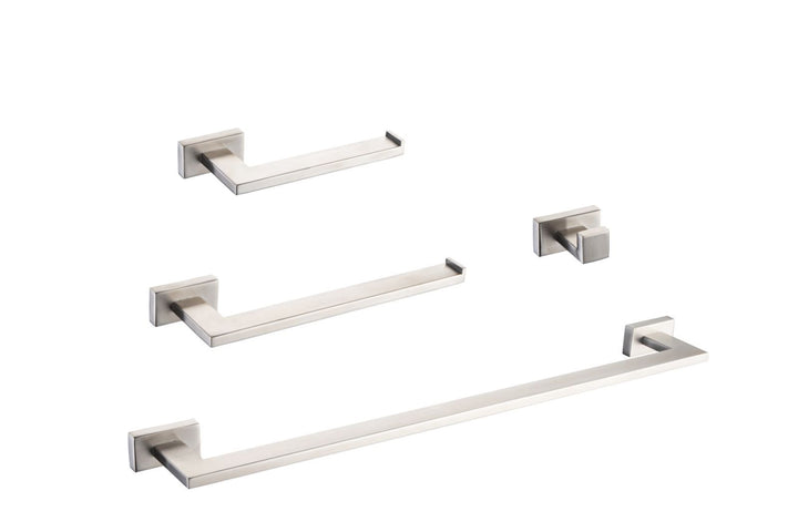 5-Piece Bathroom Hardware Accessories Set, Include 24 Inch Towel Bar, Toilet Paper Holder, Hand Towel Rack, 2 Towel Hooks