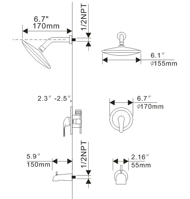 shower faucet system