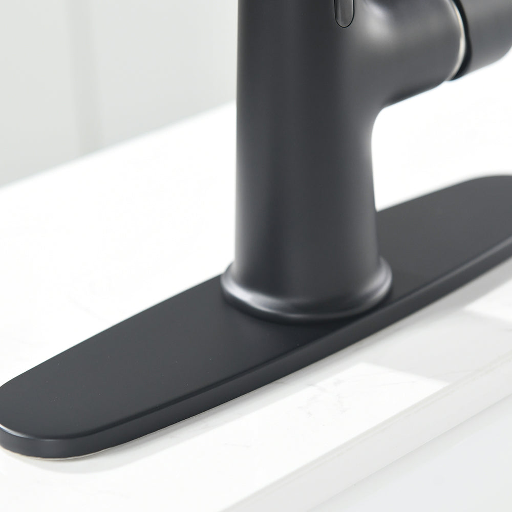 Touchless Pull Down Kitchen Faucet with AC Adapter and Deck Plate