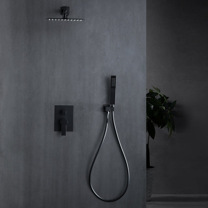 10 inch/ 12 inch   2-Spray Patterns with 1.8 GPM Wall Mount Dual Shower Heads with 360-Degree Rotation
