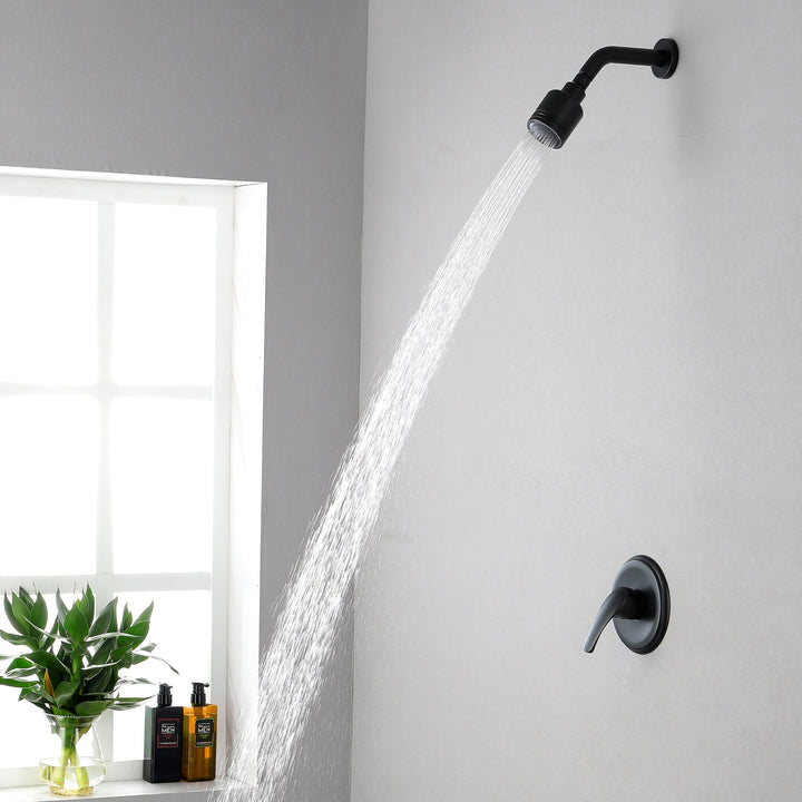 Single-Handle 1-Spray Round Shower Faucet with 360-Degree Ration