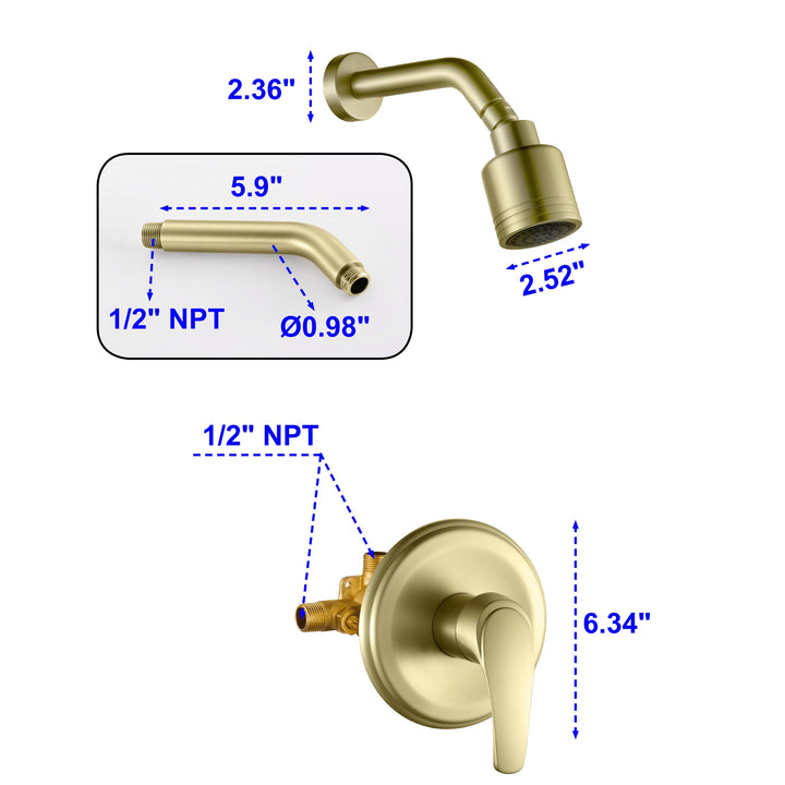 shower systems with rain shower and handheld