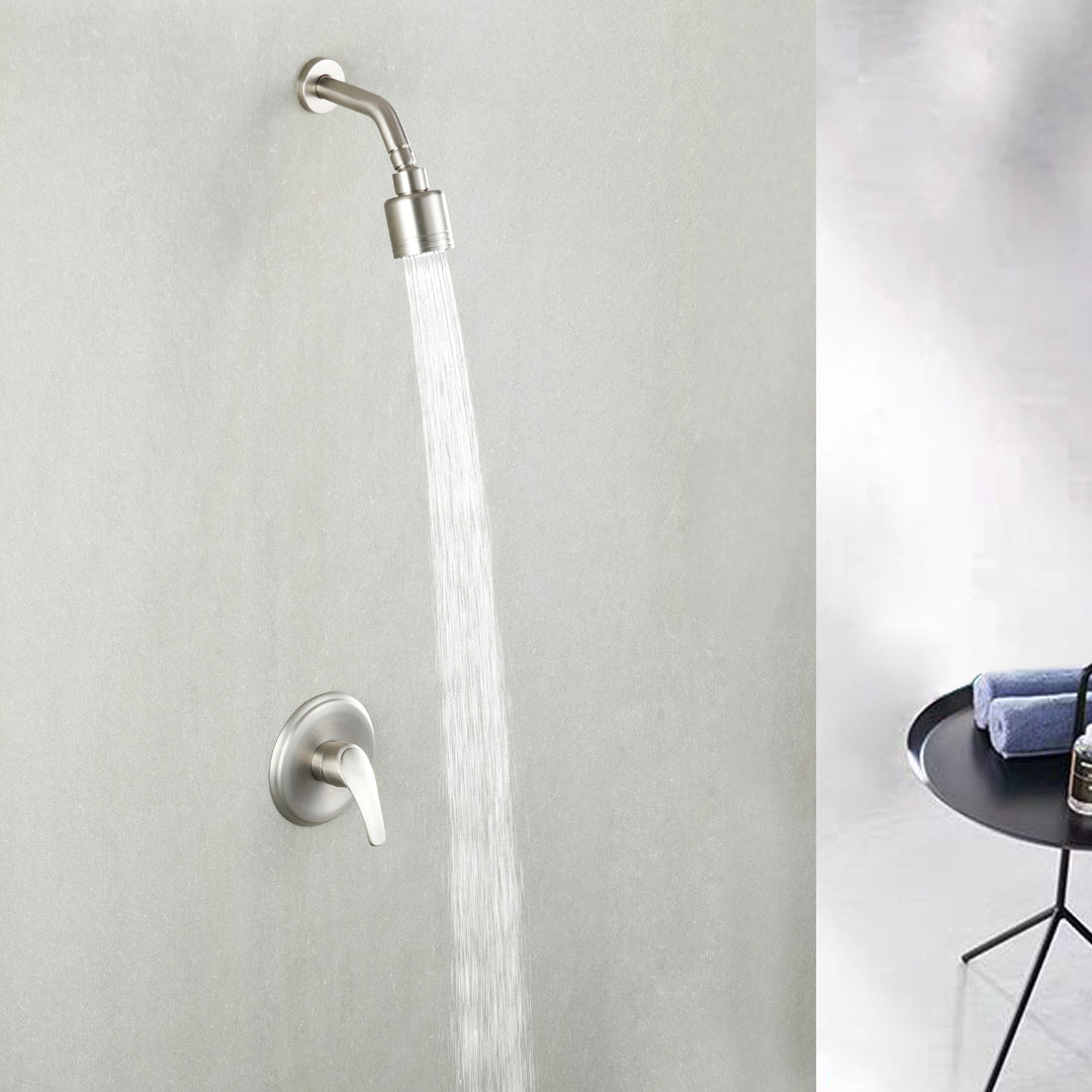Single-Handle 1-Spray Round Shower Faucet with 360-Degree Ration