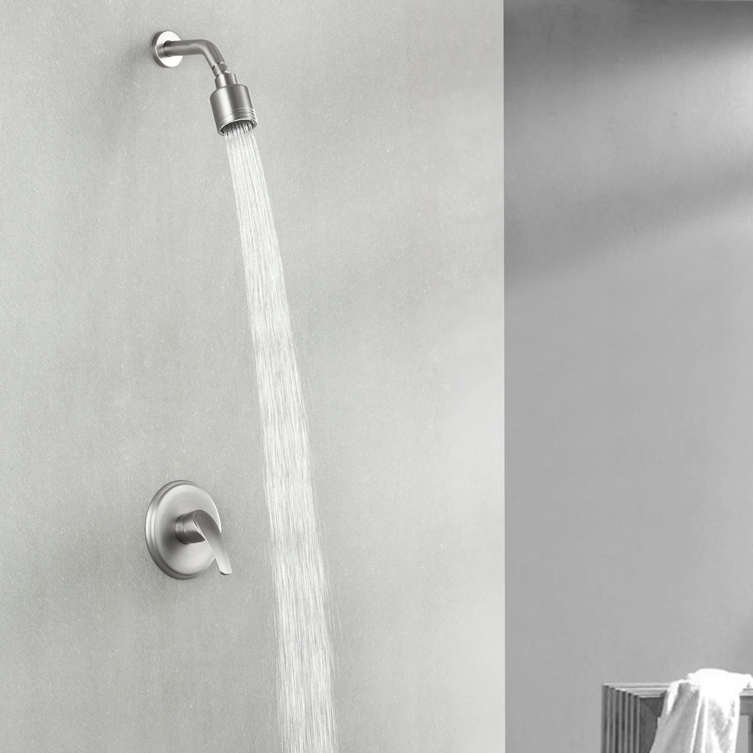 Single-Handle 1-Spray Round Shower Faucet with 360-Degree Ration