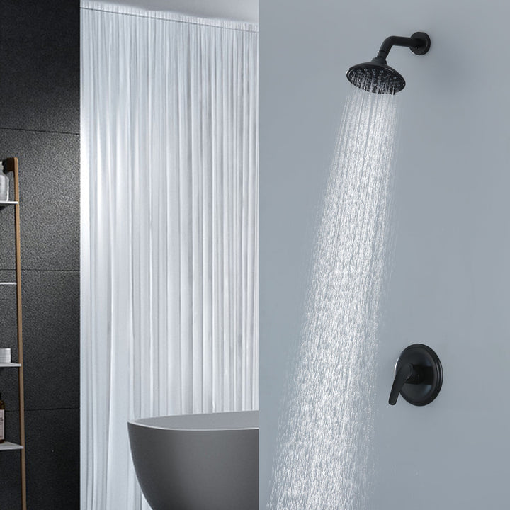 Single-Handle 1-Spray Round Shower Faucet with 360-Degree Rotation