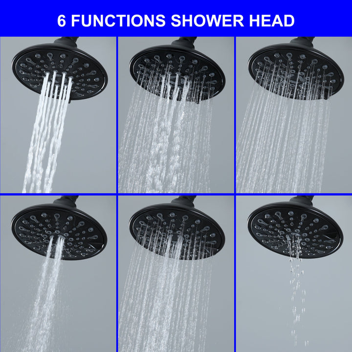 Single-Handle 1-Spray Round Shower Faucet with 360-Degree Rotation
