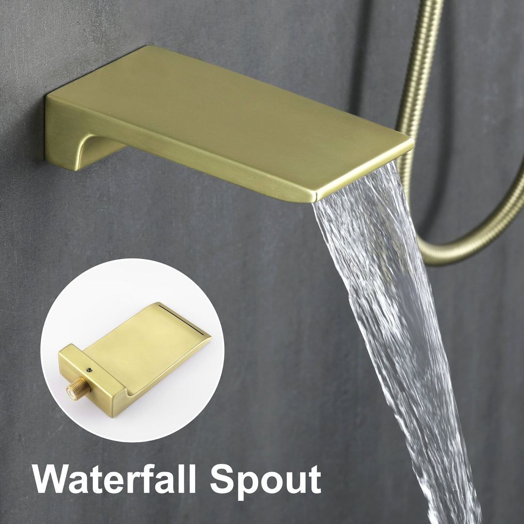 10 in. 1-Spray Patterns with 1.8 GPM Wall Mount Dual Shower Heads with 360-Degree Rotation