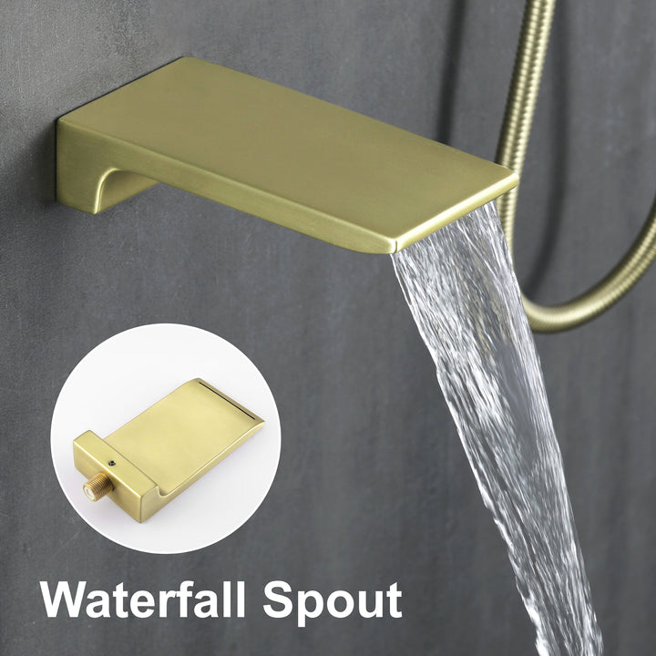 10 in. 1-Spray Patterns with 1.8 GPM Wall Mount Dual Shower Heads with 360-Degree Rotation