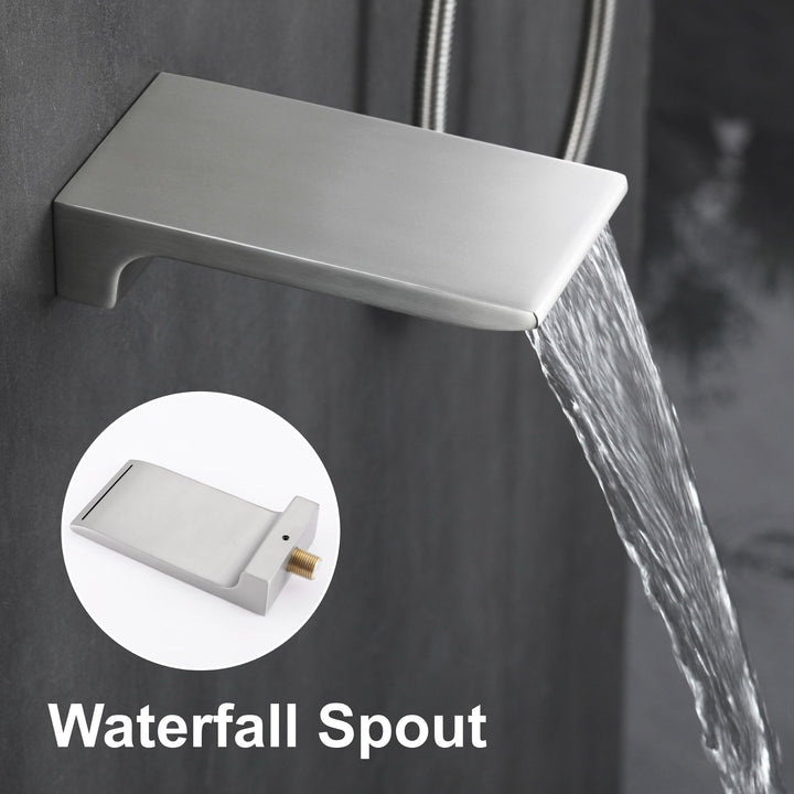 10 in. 1-Spray Patterns with 1.8 GPM Wall Mount Dual Shower Heads with 360-Degree Rotation