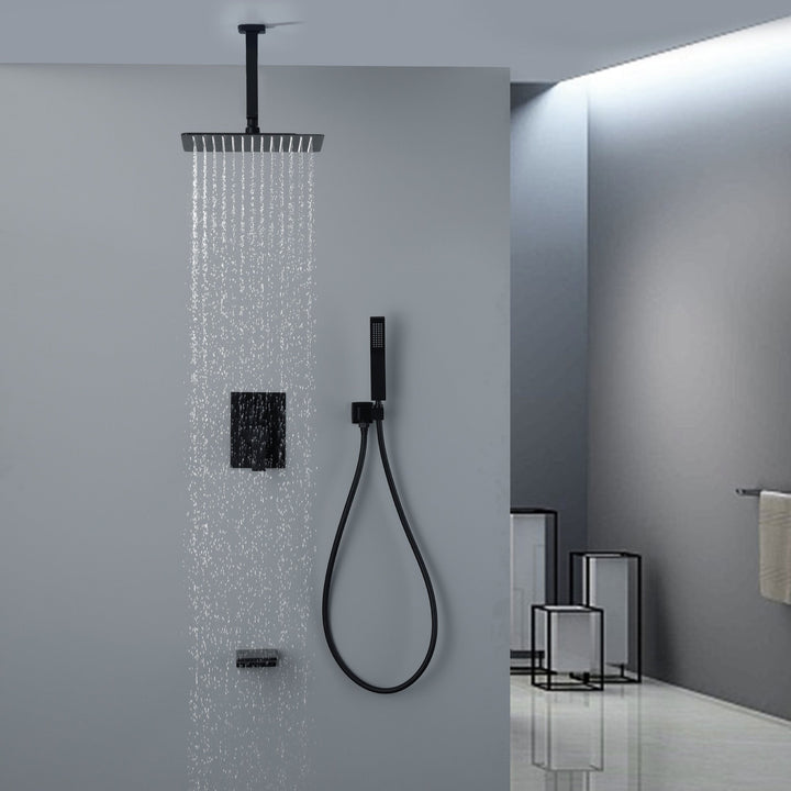 12 inch Ceiling Mount Single-Handle 1-Spray Tub and Shower Faucet with 12 in. Fixed Shower Head