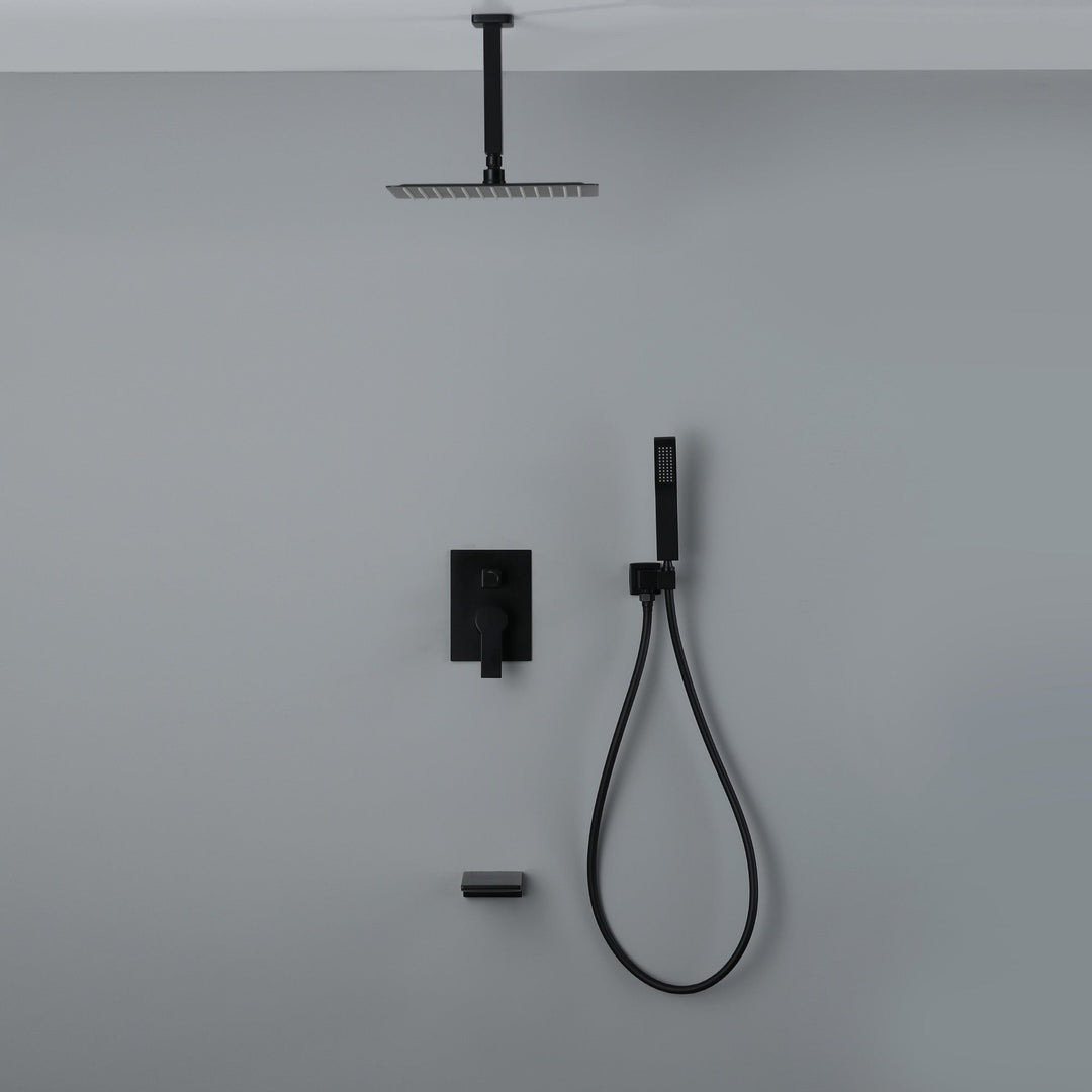 12 inch Ceiling Mount Single-Handle 1-Spray Tub and Shower Faucet with 12 in. Fixed Shower Head