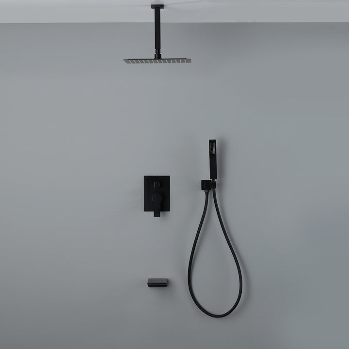 12 inch Ceiling Mount Single-Handle 1-Spray Tub and Shower Faucet with 12 in. Fixed Shower Head