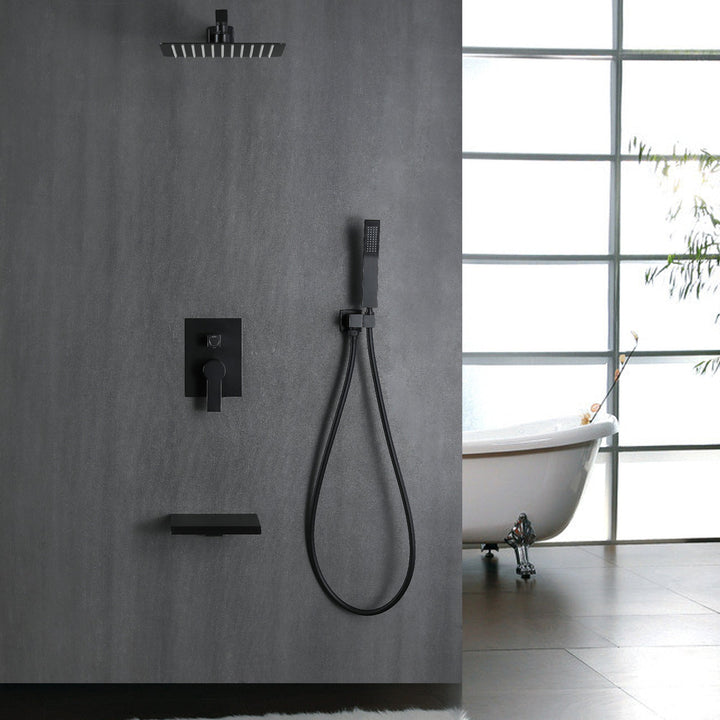 10 in. 3-Spray Patterns with 1.8 GPM Wall Mount Dual Shower Heads with 360-Degree Rotation