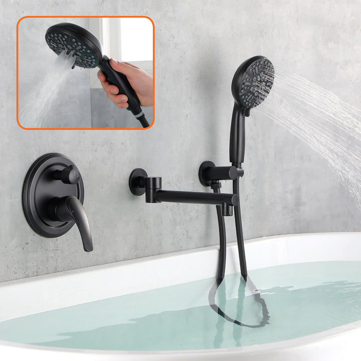 Bathtub Shower Faucet Set with Rough-in Valve