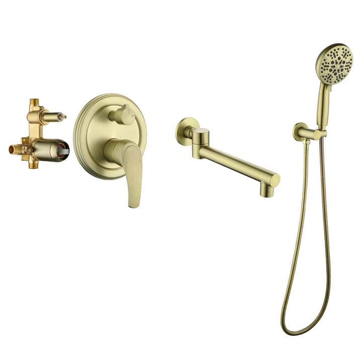 Bathtub Shower Faucet Set with Rough-in Valve