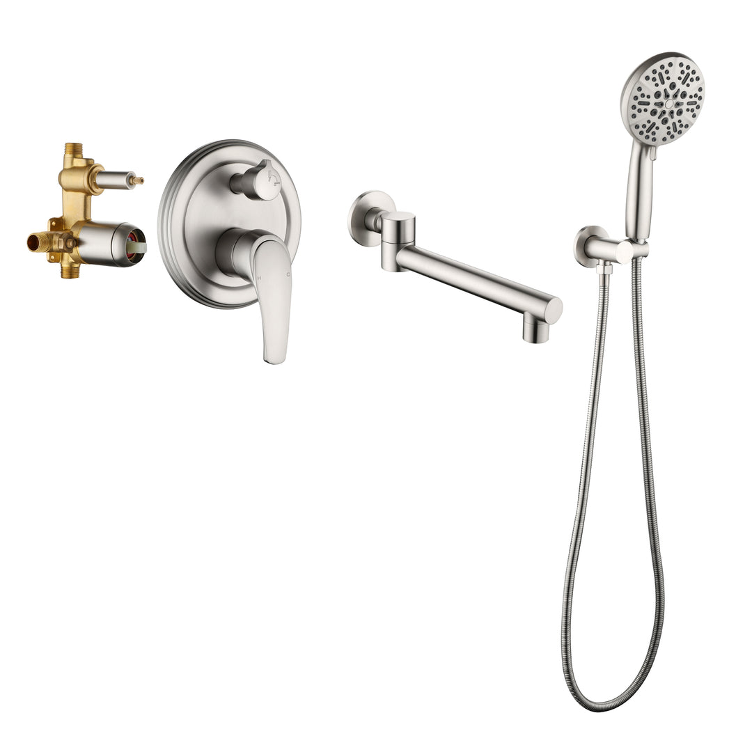 Bathtub Shower Faucet Set with Rough-in Valve