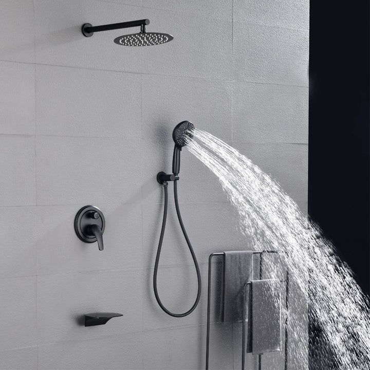 10 inch Single-Handle 3-Spray Round High Pressure Shower Faucet