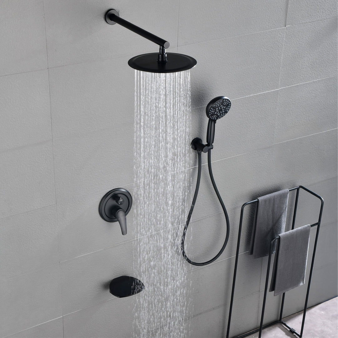 10 inch Single-Handle 3-Spray Round High Pressure Shower Faucet