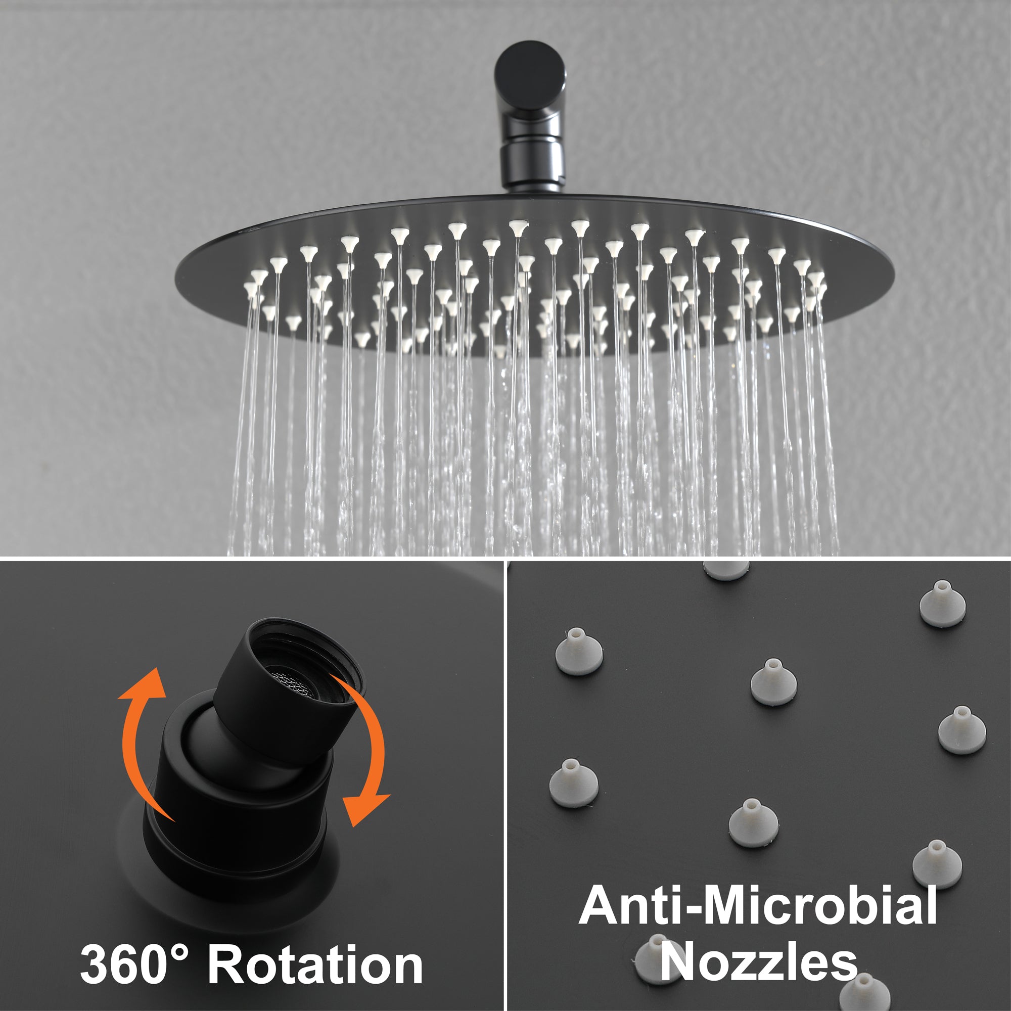 shower systems with rain shower and handheld