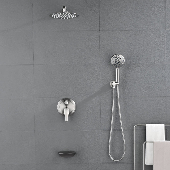 10 inch Single-Handle 3-Spray Round High Pressure Shower Faucet