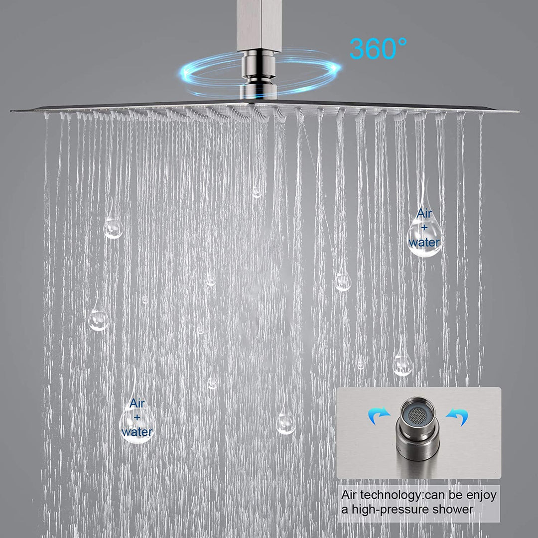 10 inch/ 12 inch/ 16 inch Shower Head and  Ceiling Mounted Shower System Combo Set with Handheld