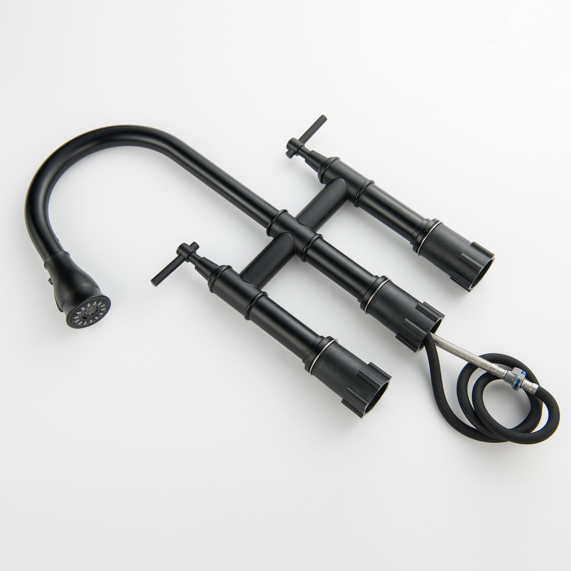 Double Handle Bridge Kitchen Sink Faucet