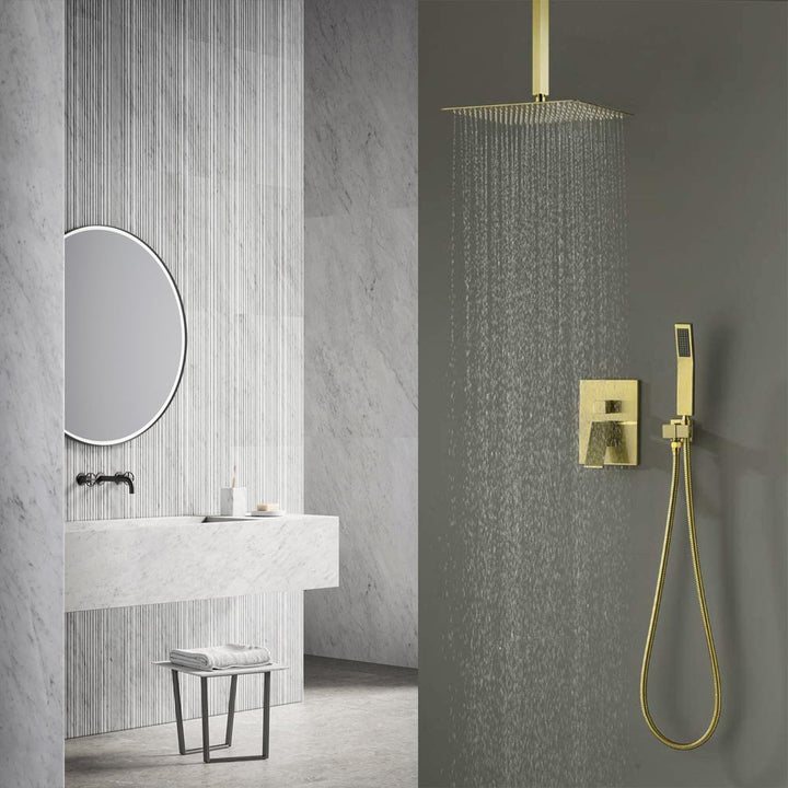 10 inch/ 12 inch/ 16 inch Shower Head and  Ceiling Mounted Shower System Combo Set with Handheld