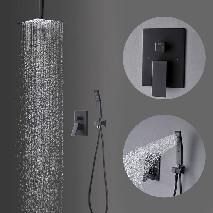 10 inch/ 12 inch/ 16 inch Shower Head and  Ceiling Mounted Shower System Combo Set with Handheld
