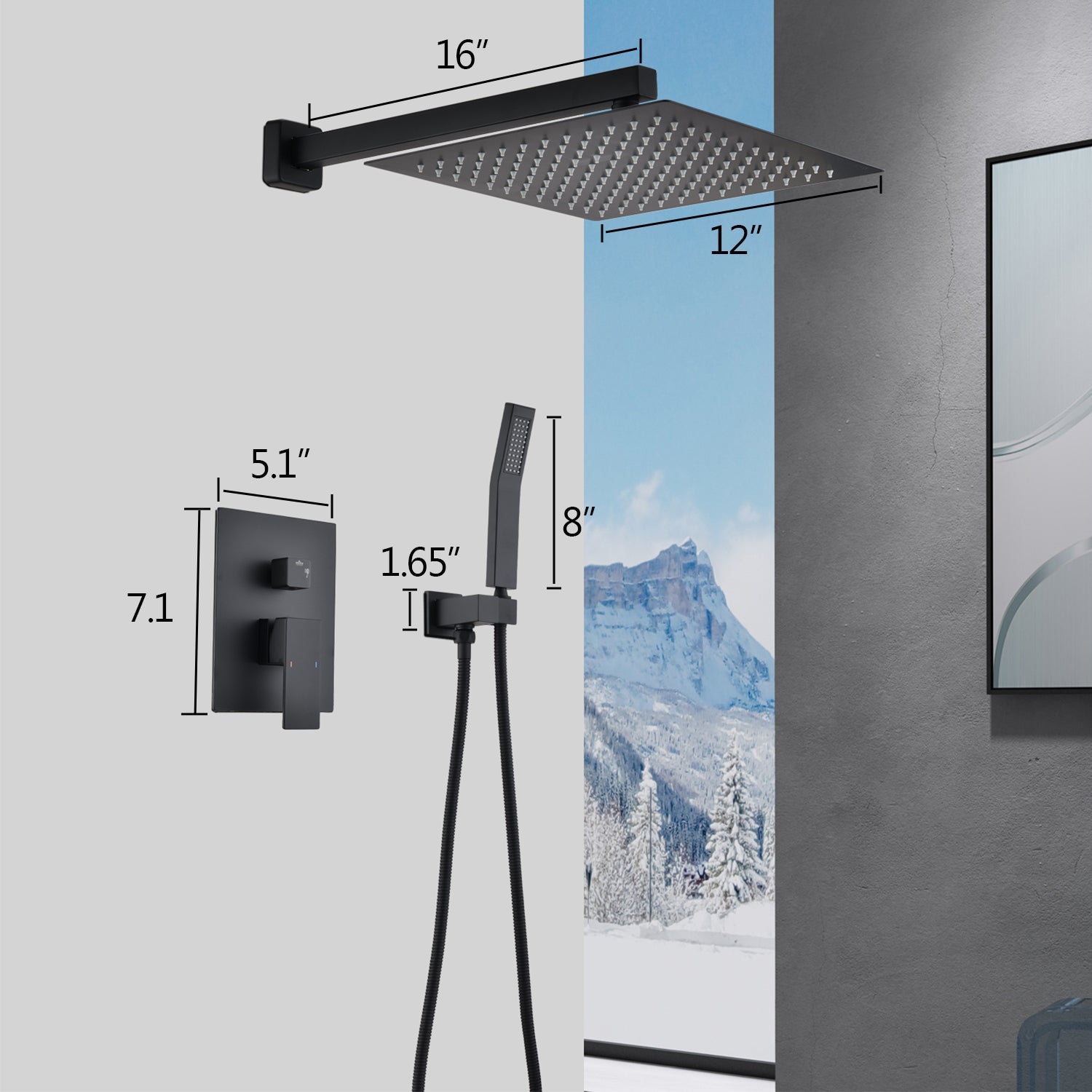 shower systems with handheld shower
