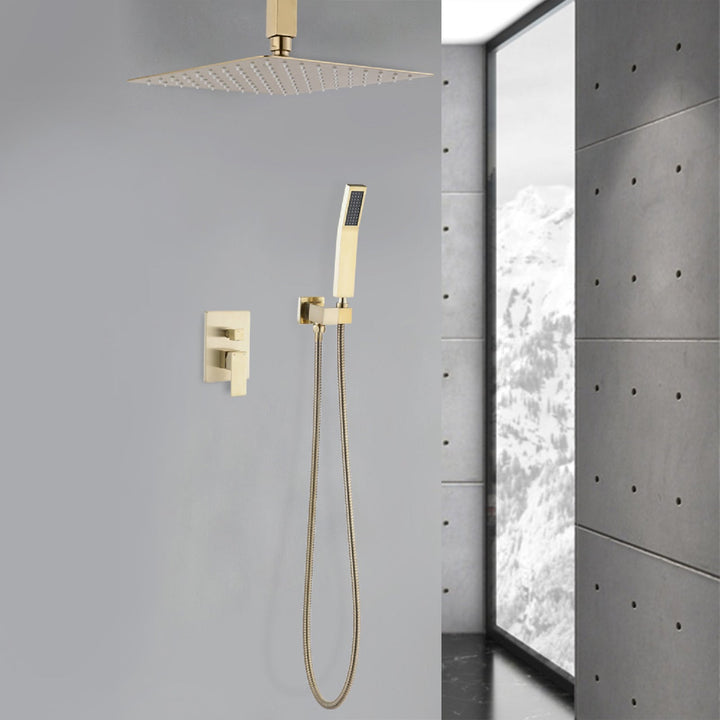 10 inch/ 12 inch/ 16 inch Shower Head and  Ceiling Mounted Shower System Combo Set with Handheld