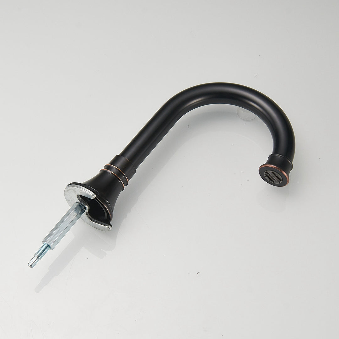 8 in. J-Spout Widespread 2-Handle Bathroom Sink Faucet in Oil Rubbed Bronze