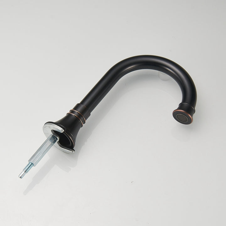8 in. J-Spout Widespread 2-Handle Bathroom Sink Faucet in Oil Rubbed Bronze