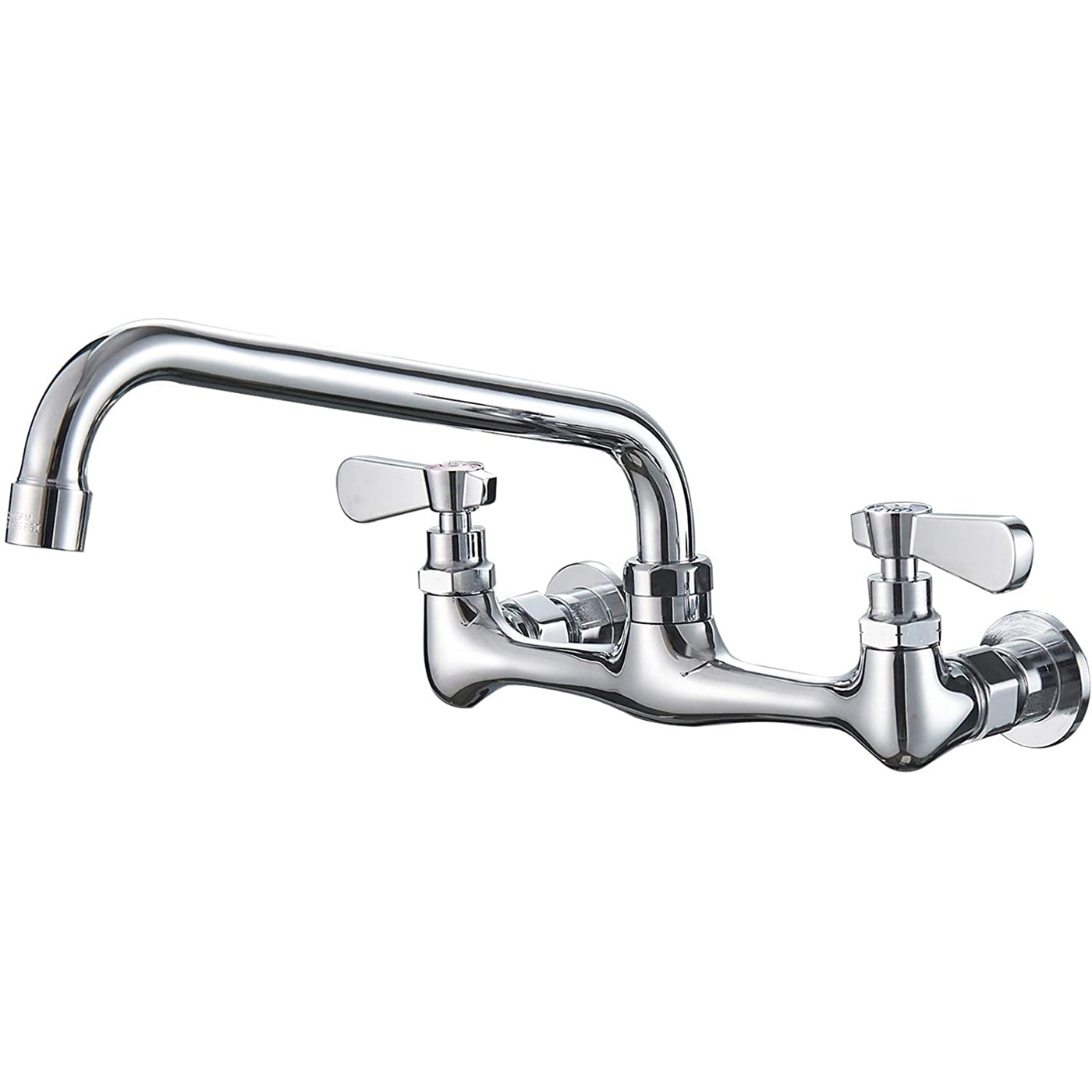 2-Handle Wall Mount Kitchen Faucet With 10 Inch Swivel Spout