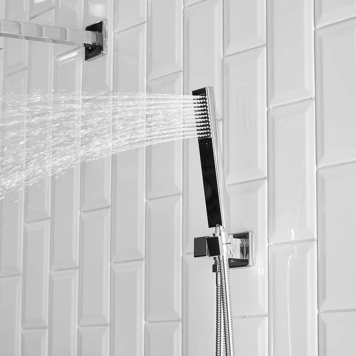10inch/ 12inch/ 16inch Showerhead Single-Handle 2-Spray Square  Shower Faucet Valve Included