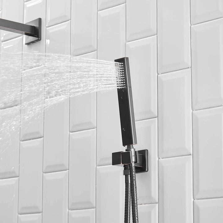 10inch/ 12inch/ 16inch Showerhead Single-Handle 2-Spray Square  Shower Faucet Valve Included