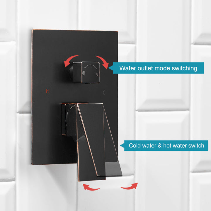 rain shower system with handheld