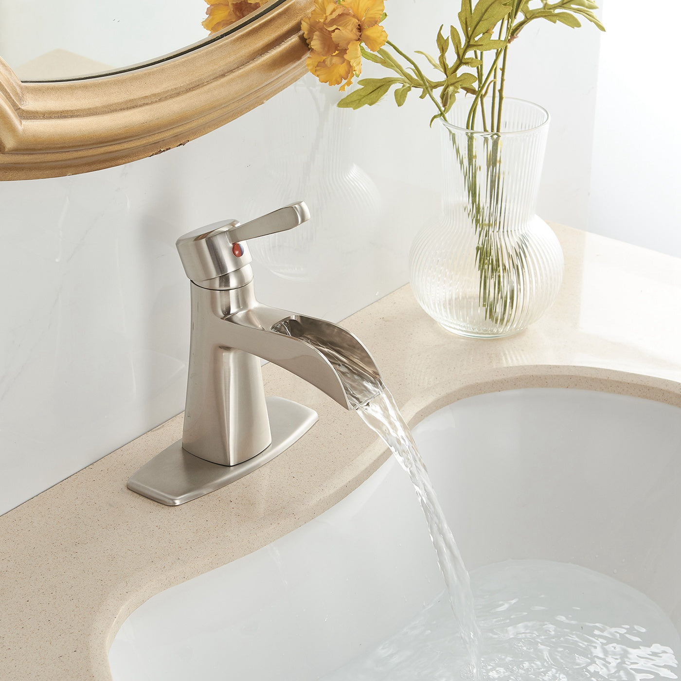 bathroom sink with faucet