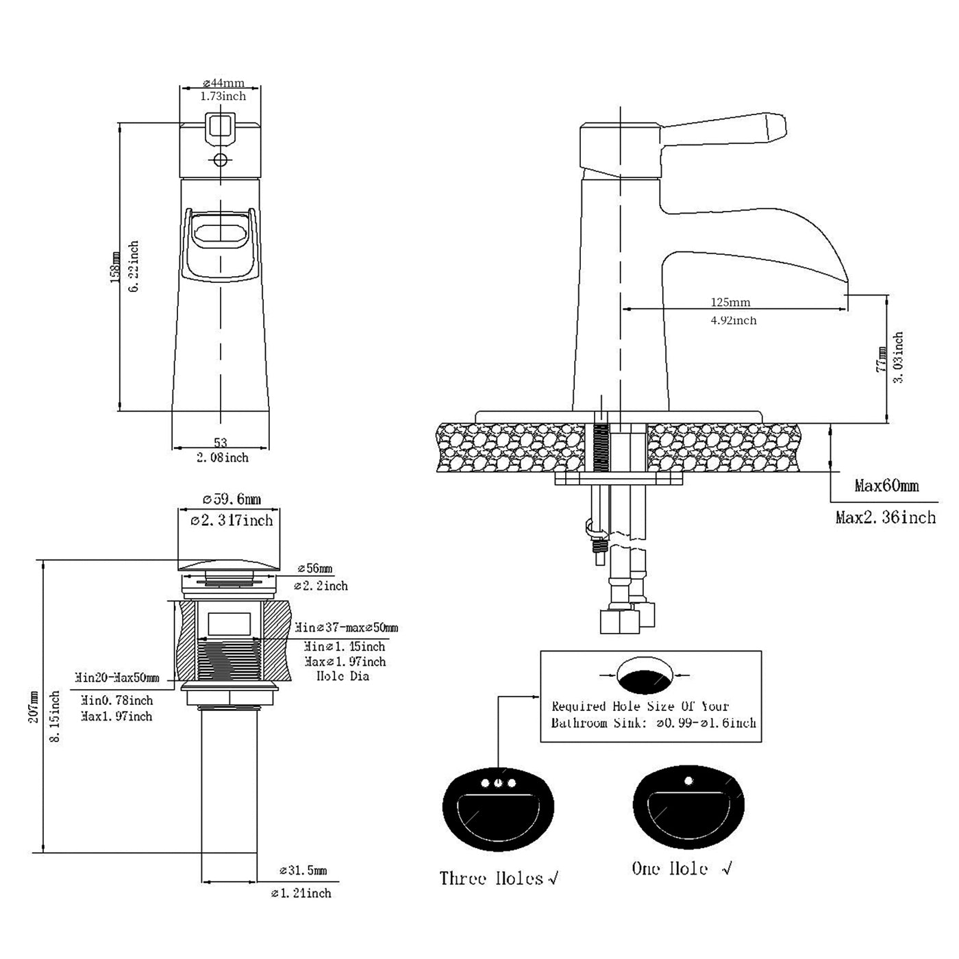 wall mount bathroom faucet