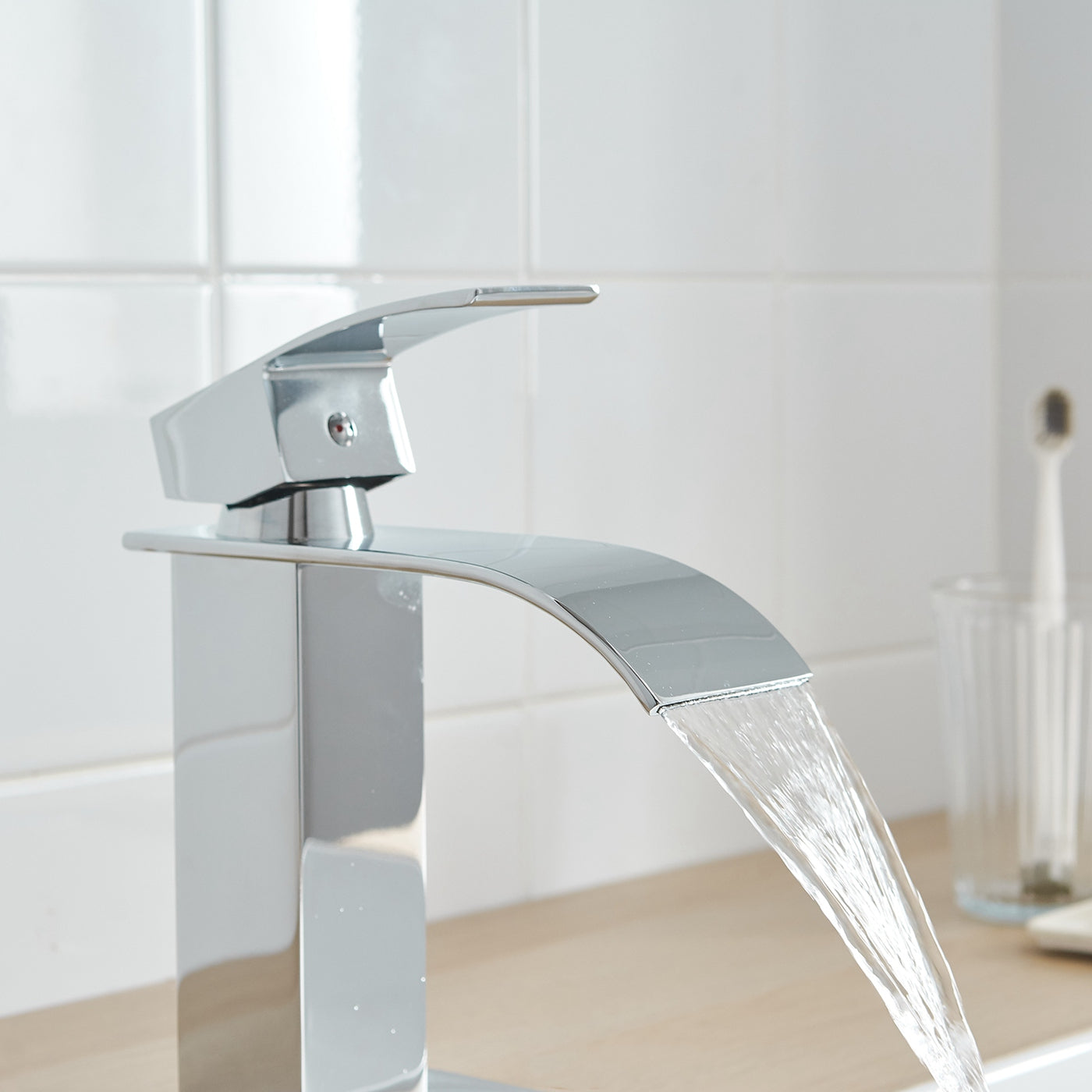 waterfall bathroom faucets