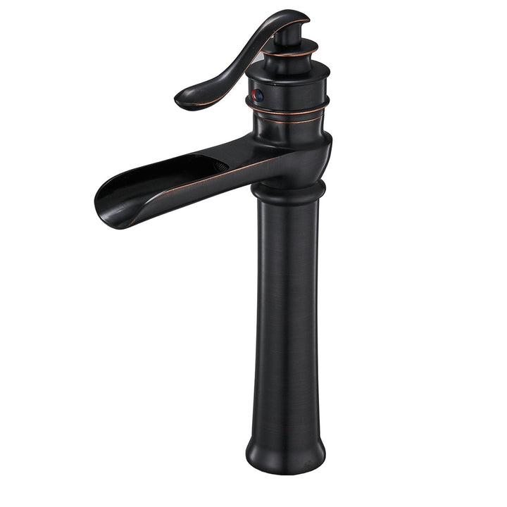Single Handle Single Hole Bathroom Faucet with Deckplate Included and Supply Lines