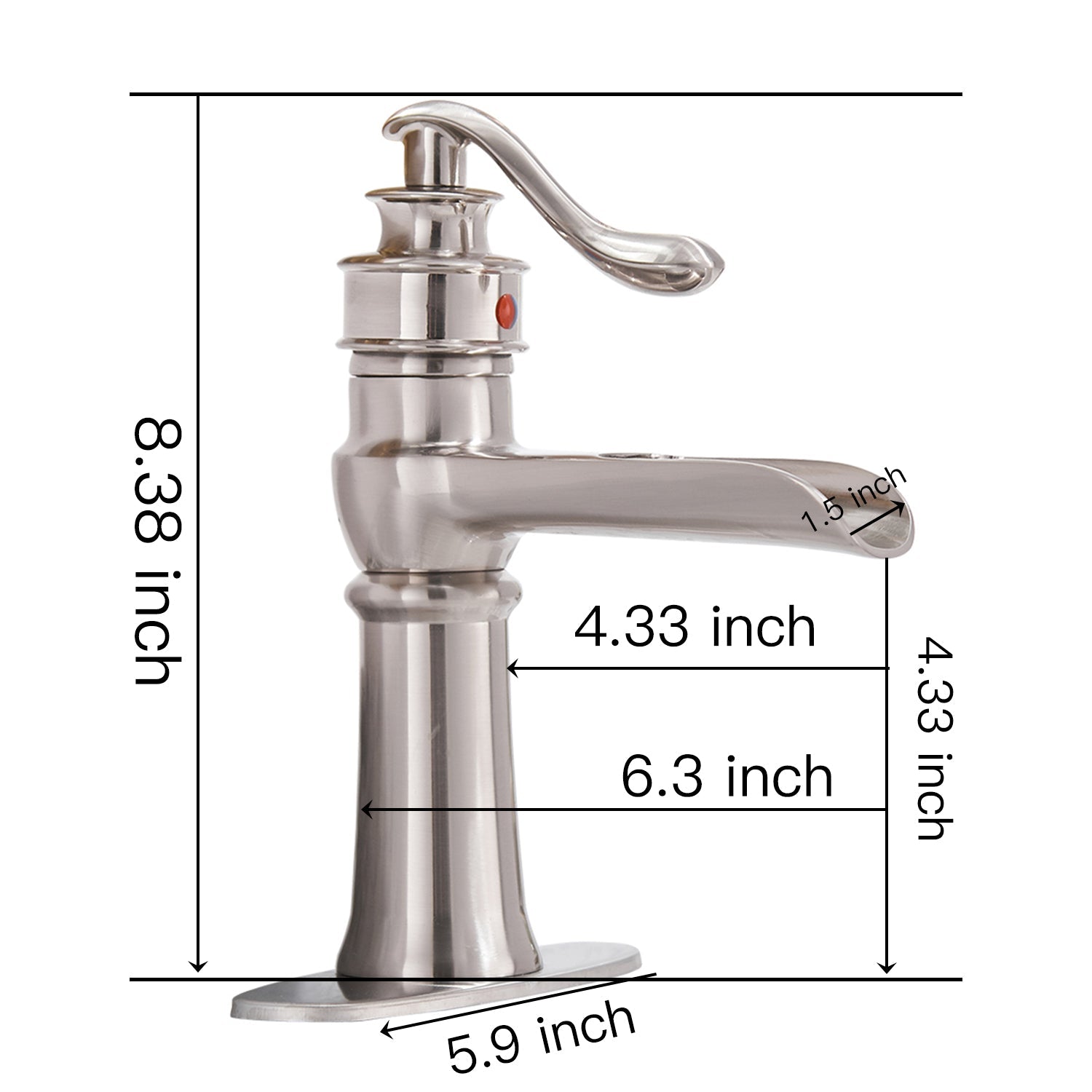 waterfall bathroom faucet