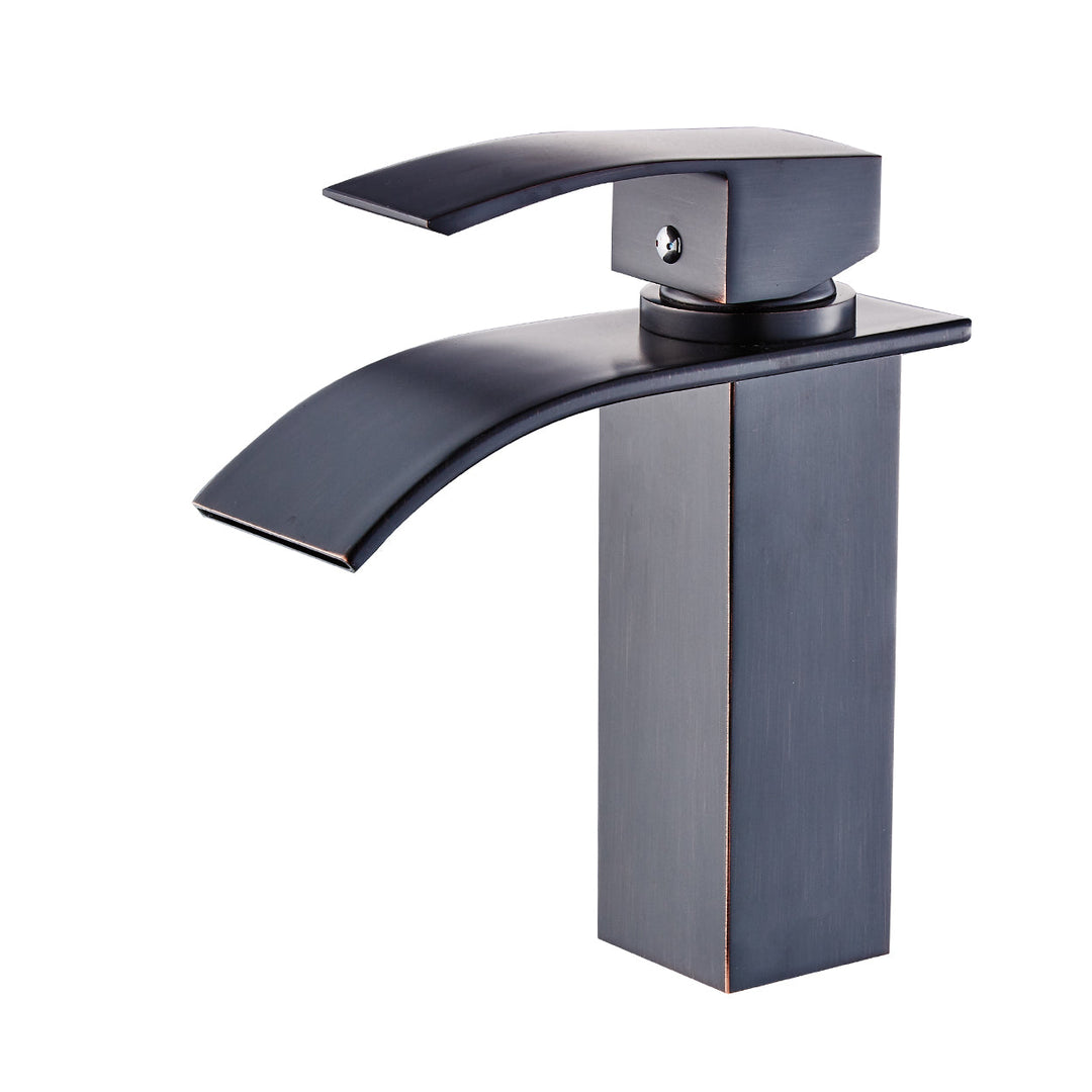 Single Handle Single Hole Bathroom Faucet with Waterfall Spout