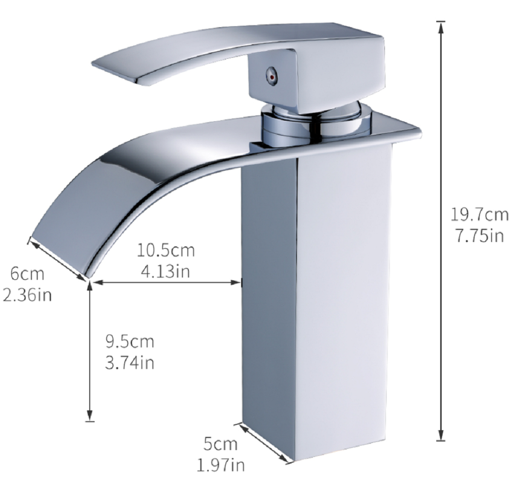 chrome bathroom faucet