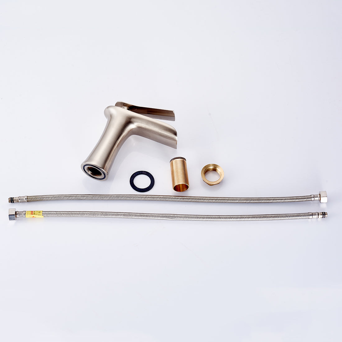 polished nickel bathroom faucet